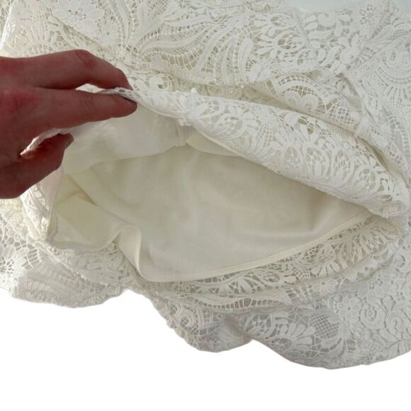 Velvi Crop Top and Crochet Lace Skirt Set White Size 2 - Picture 9 of 14